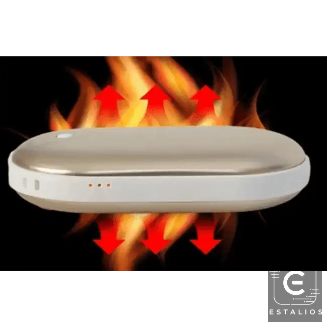 Ignite the Chill with Stylish Gold Hand Warmer Power Bank - Estalios