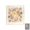 Light Blue Floral Printed Silky Square Scarf for Elegance - Estalios