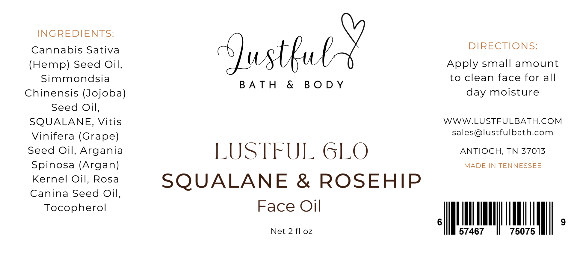 LUSTFUL GLO FACE OIL