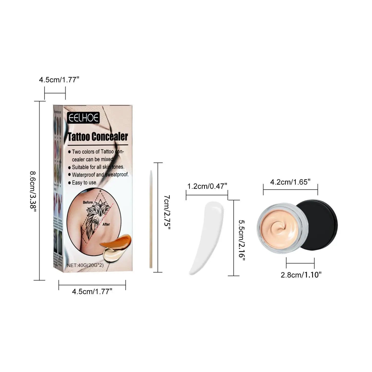 EELHOE Tattoo Concealer Waterproof Brightening Cover