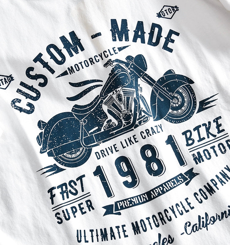 Heavy Men's Print Casual Round Neck Short Sleeve T-shirt