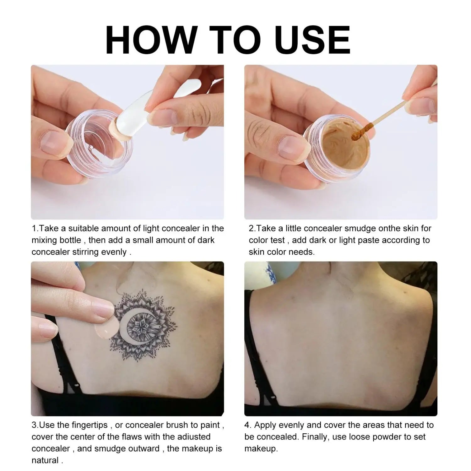EELHOE Tattoo Concealer Waterproof Brightening Cover