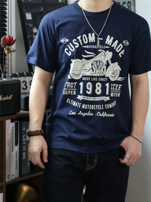 Vintage Short Sleeve Amekaji Casual Motorcycle T-Shirt