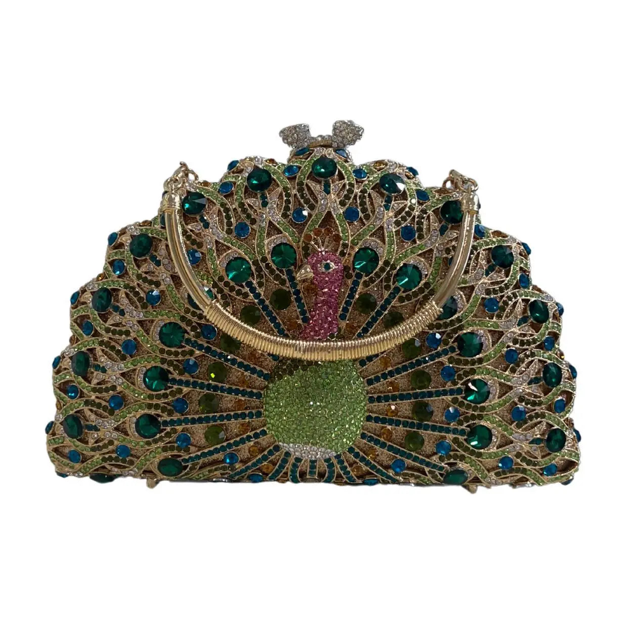 Large Peacock Diamond Every Night Bags Luxury