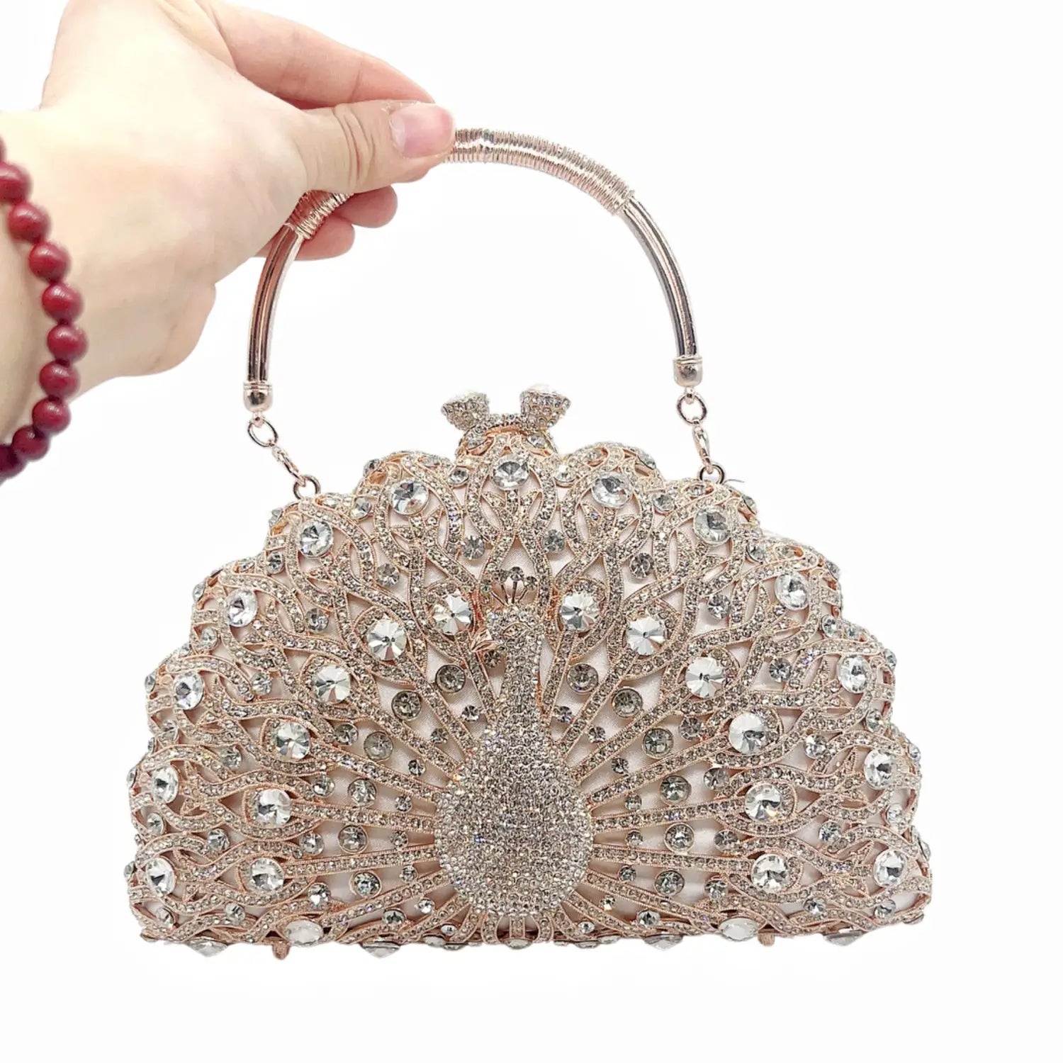 Large Peacock Diamond Every Night Bags Luxury