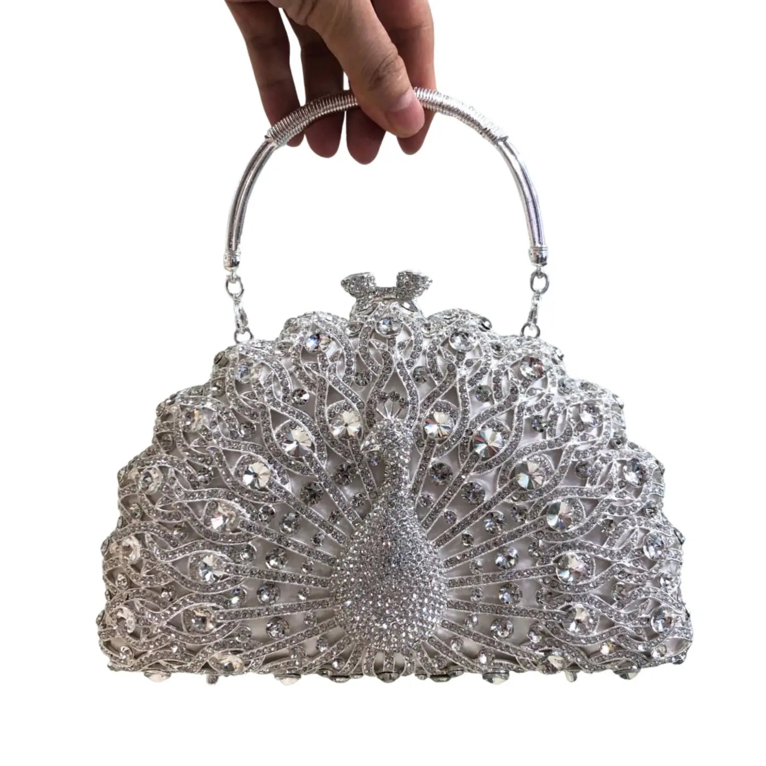 Large Peacock Diamond Every Night Bags Luxury