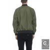 Olive Green Mens Vinyl Waterproof Bomber Jacket Stylish Protection - Estalios