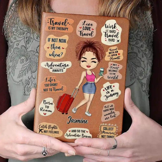 Personalized Leather Journal for Travel Enthusiasts - Estalios