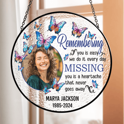 Remembering You - Personalized Stained Glass Suncatcher - Estalios
