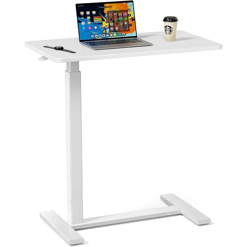 Adjustable Overbed Bedside Table with Wheels for Home Use - Estalios