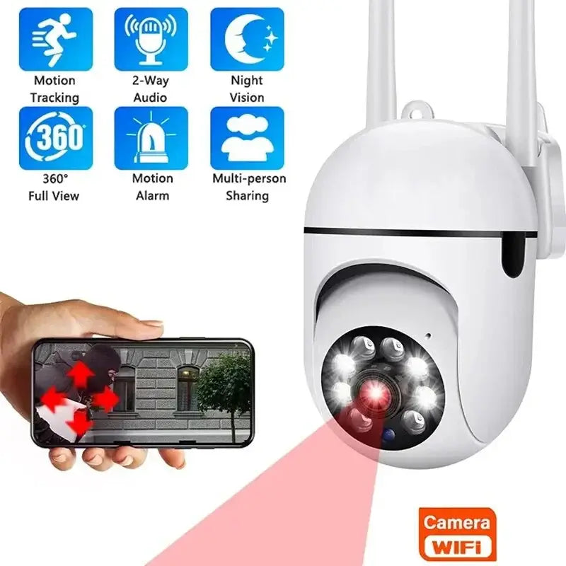1080P Night Vision IP Camera WiFi Outdoor Motion Tracking 2-Way Audio Home Security Surveillance Camera support TF Card