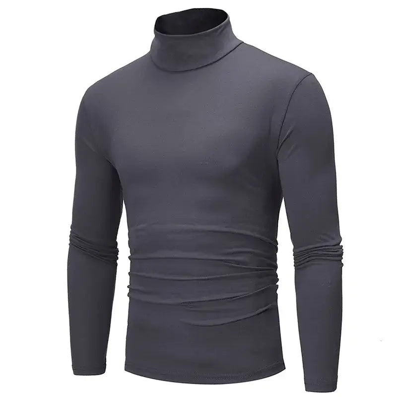 Slim Fit Royal Blue Autumn Winter Turtleneck