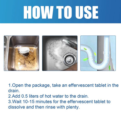 Dredging Agent Effervescent Tablets for Drain Cleaning - Estalios
