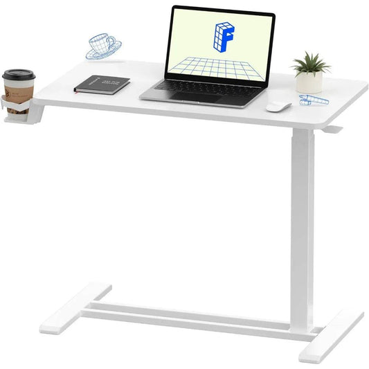 Electric Standing Desk with Drawers, Glass Adjustable Height - Estalios