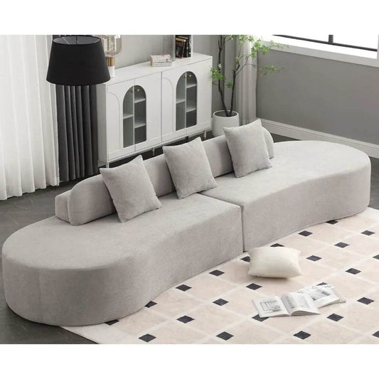 130.5'' Modern Cloud Sofa Couch with 3 Comfy Pillows - Estalios