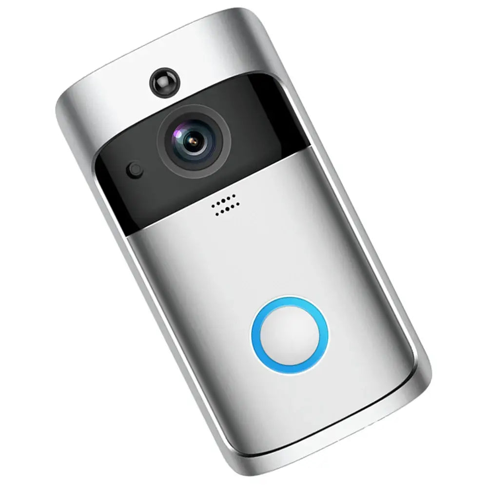 Timbre de video WiFi con audio bidireccional, timbre de seguridad para el hogar, visión nocturna de 720P con micrófono con cancelación de ruido, inteligente
