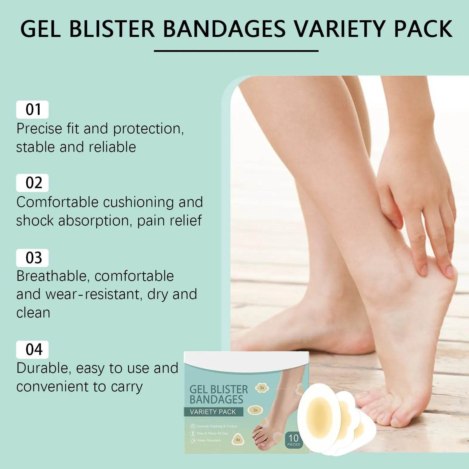 10pcs High Heels Gel Blister Bandages for Foot Protection - Estalios