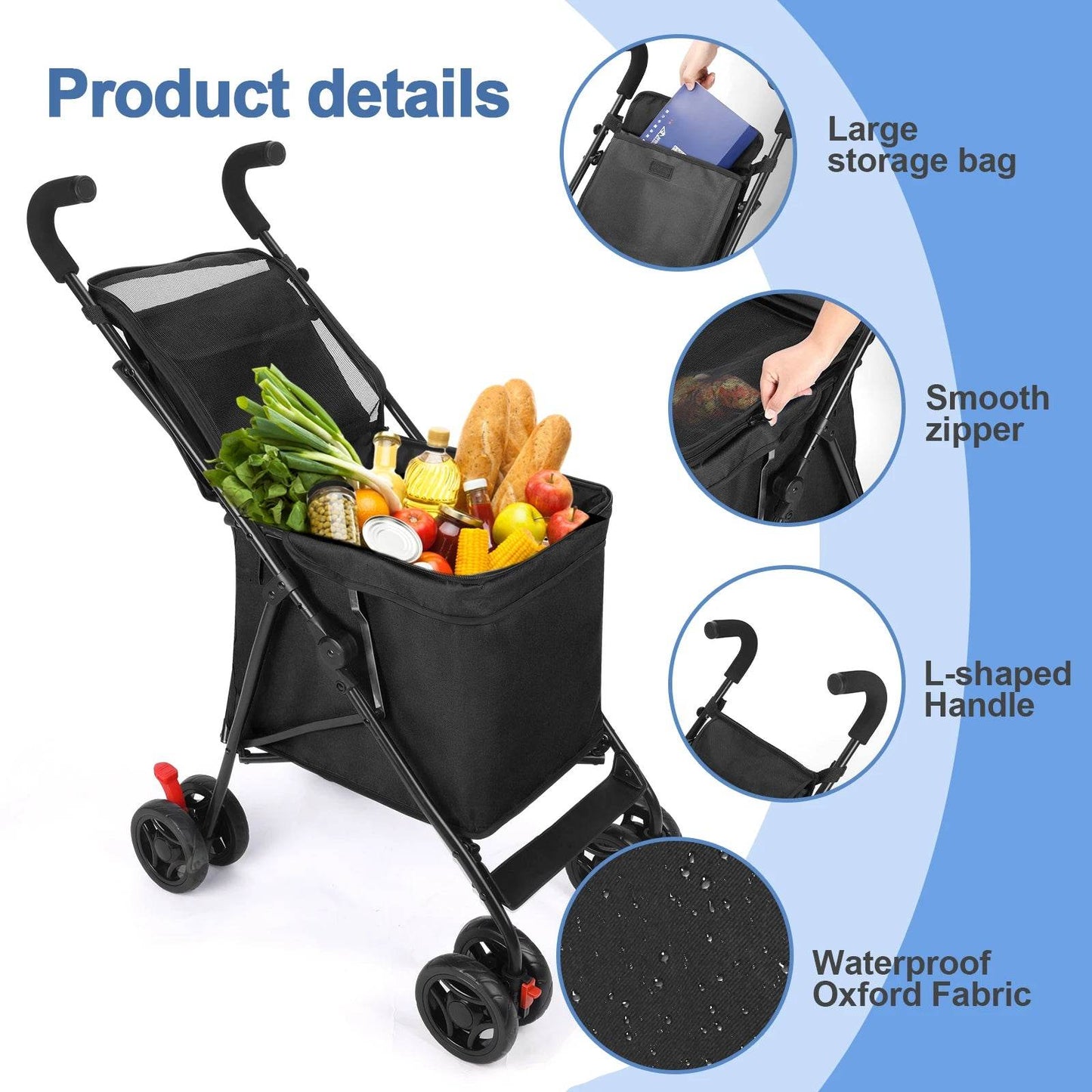 Durable Lightweight Multifunctional Cart for Market and Picnic - Estalios