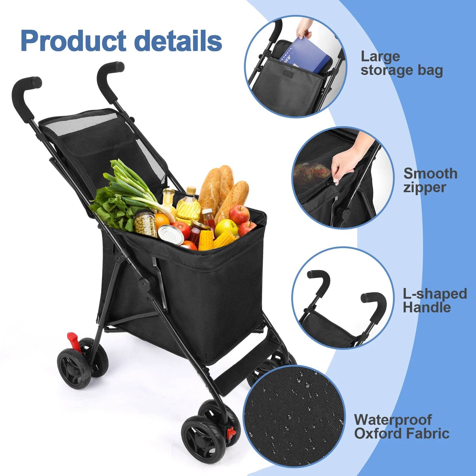 Durable Lightweight Multifunctional Cart for Market and Picnic - Estalios