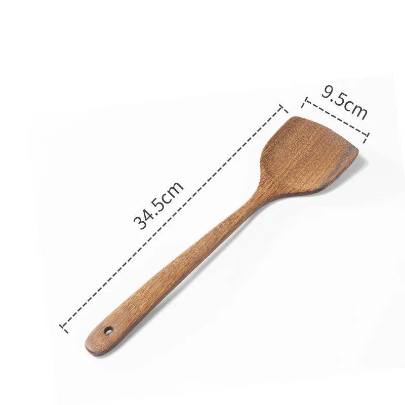Kitchen Utensils Set Non-Stick Wooden Handle Cooking Tools - Estalios
