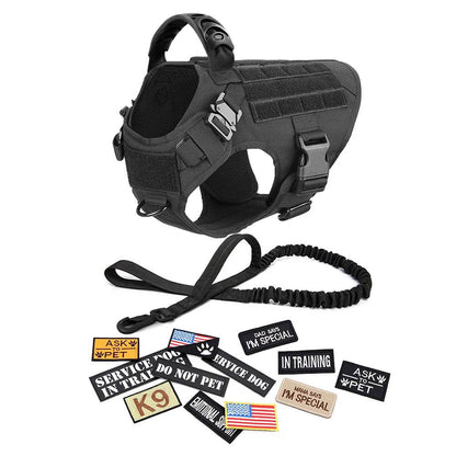 Military Large Dog Harness Leash for Tactical Training - Estalios