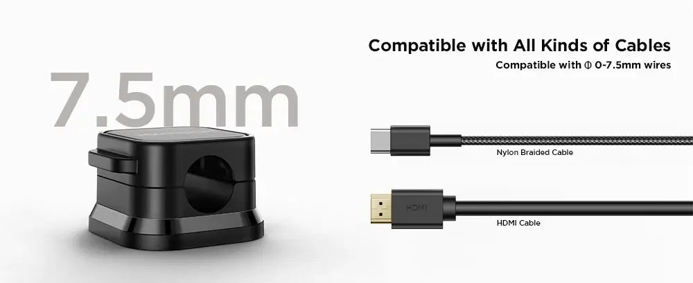 Clips magnéticos para cables Joyroom: soporte ajustable para organizar y gestionar cables debajo del escritorio