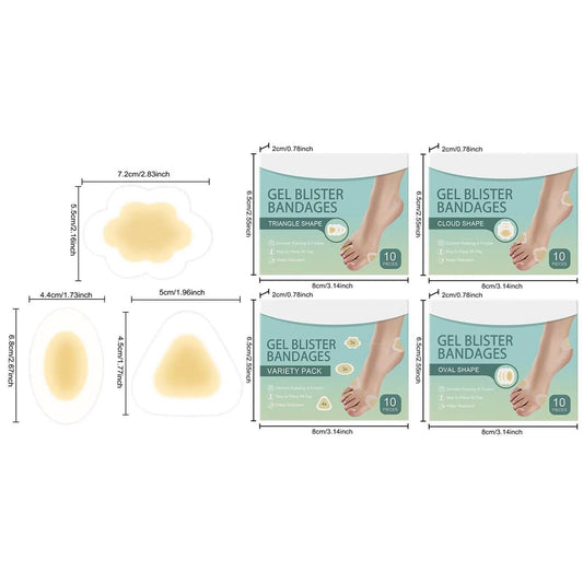 10pcs High Heels Gel Blister Bandages for Foot Protection - Estalios