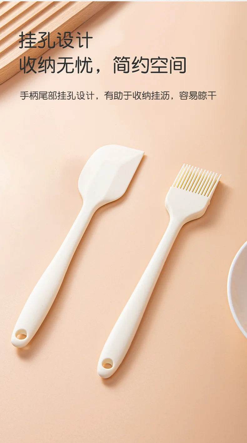 Silicone Baking Set with Spatula, Whisk, and Brush - Estalios