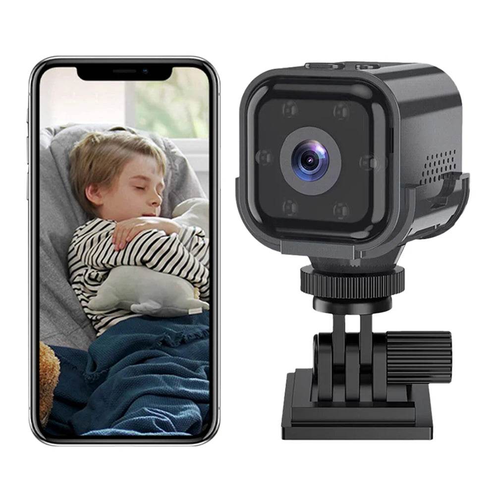 Wifi Mini Camera Two Way Audio Smart Wireless Camera Built-in Battery Surveillance Camera 960mAh for Indoor Outdoor Home Office - Estalios