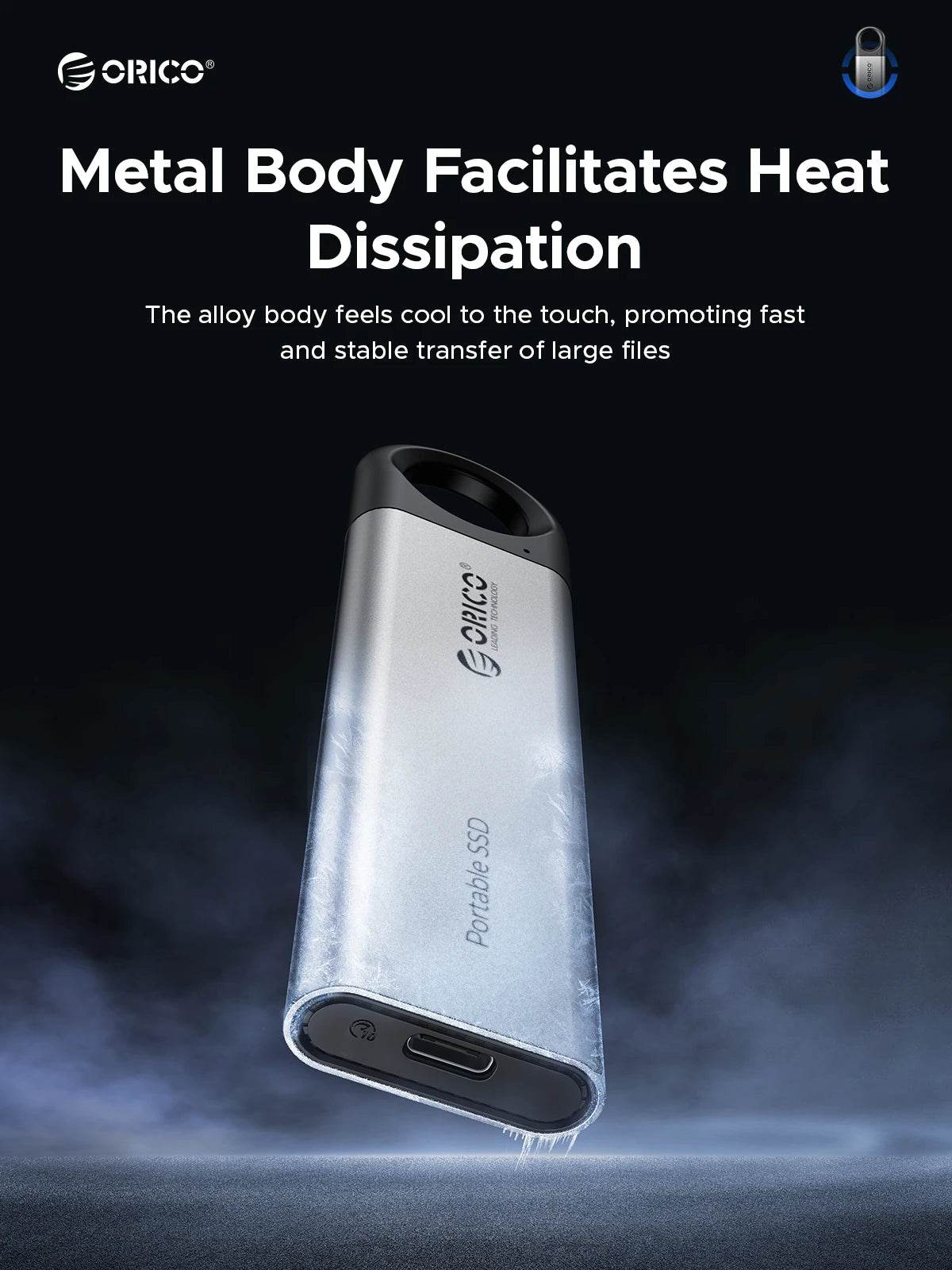 ORICO C10 1TB External SSD Up to 1050MB/S Portable Drive - Estalios