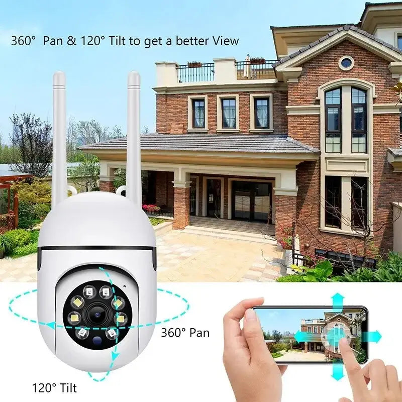 1080P Night Vision IP Camera WiFi Outdoor Motion Tracking 2-Way Audio Home Security Surveillance Camera support TF Card