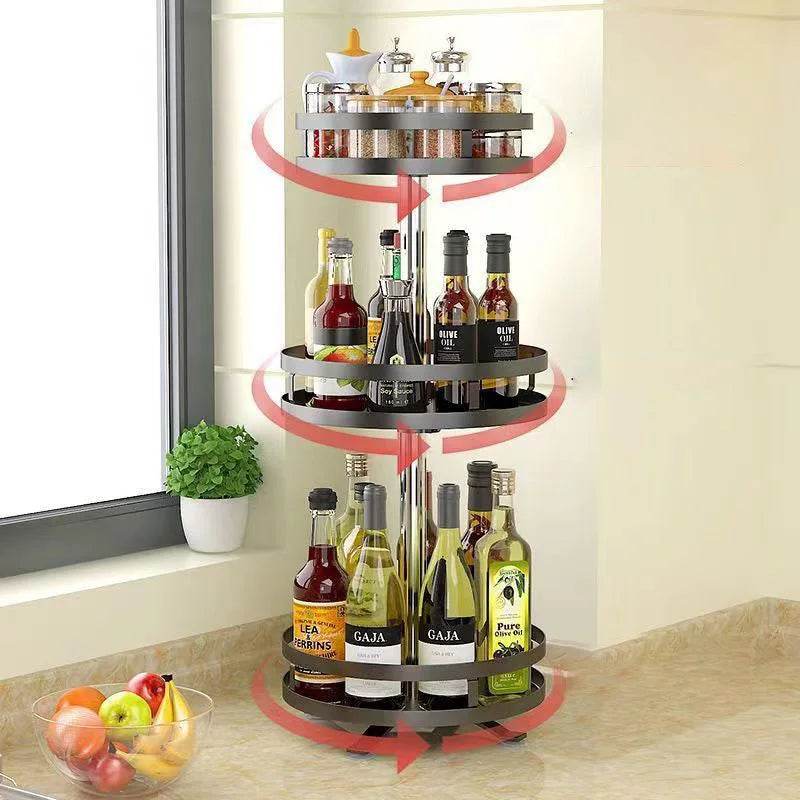 360 Rotation Spice Rack Multi-Layer Kitchen Organizer Tray - Estalios