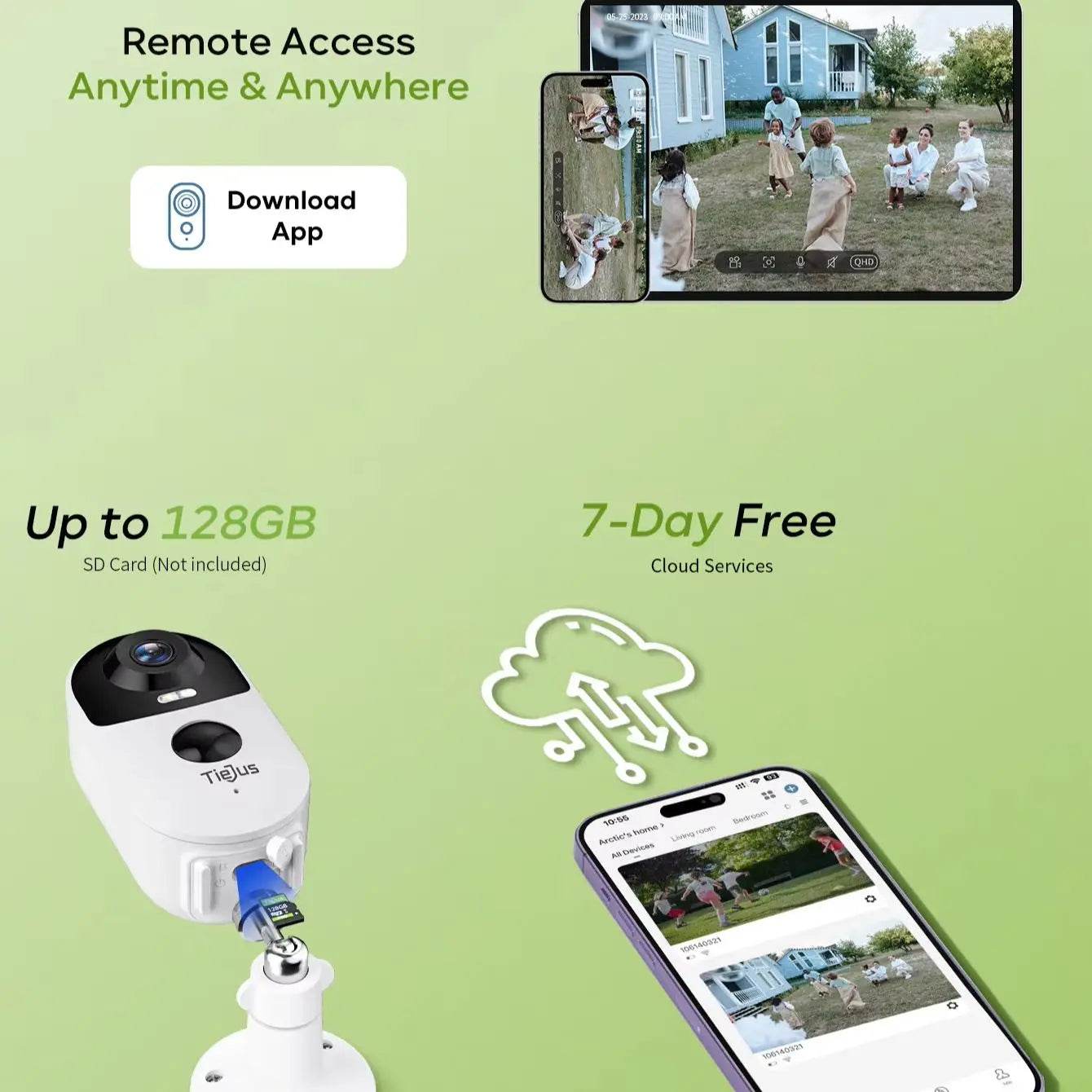ZUMIMALL APP Security Wireless Outdoor Battery Cameras Night Vision - Estalios