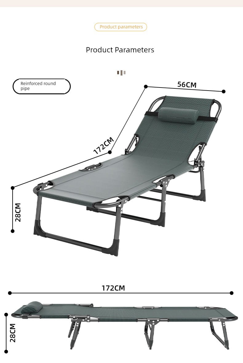Jie’an Xi Lunch Break Folding Bed Single Bed Adult Office Station Siesta Appliance Recliner Simple Bed Camp Bed