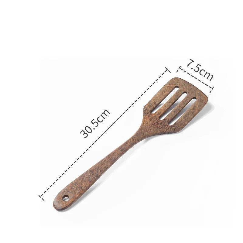 Kitchen Utensils Set Non-Stick Wooden Handle Cooking Tools - Estalios