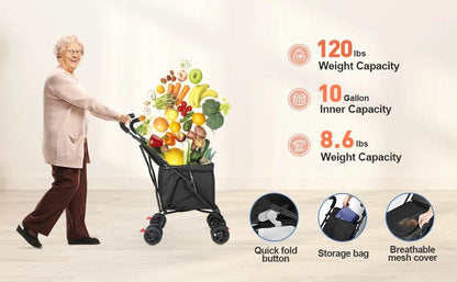 Durable Lightweight Multifunctional Cart for Market and Picnic - Estalios