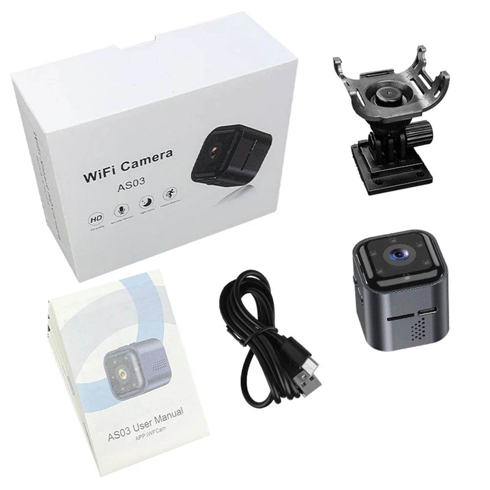 Wifi Mini Camera Two Way Audio Smart Wireless Camera Built-in Battery Surveillance Camera 960mAh for Indoor Outdoor Home Office - Estalios