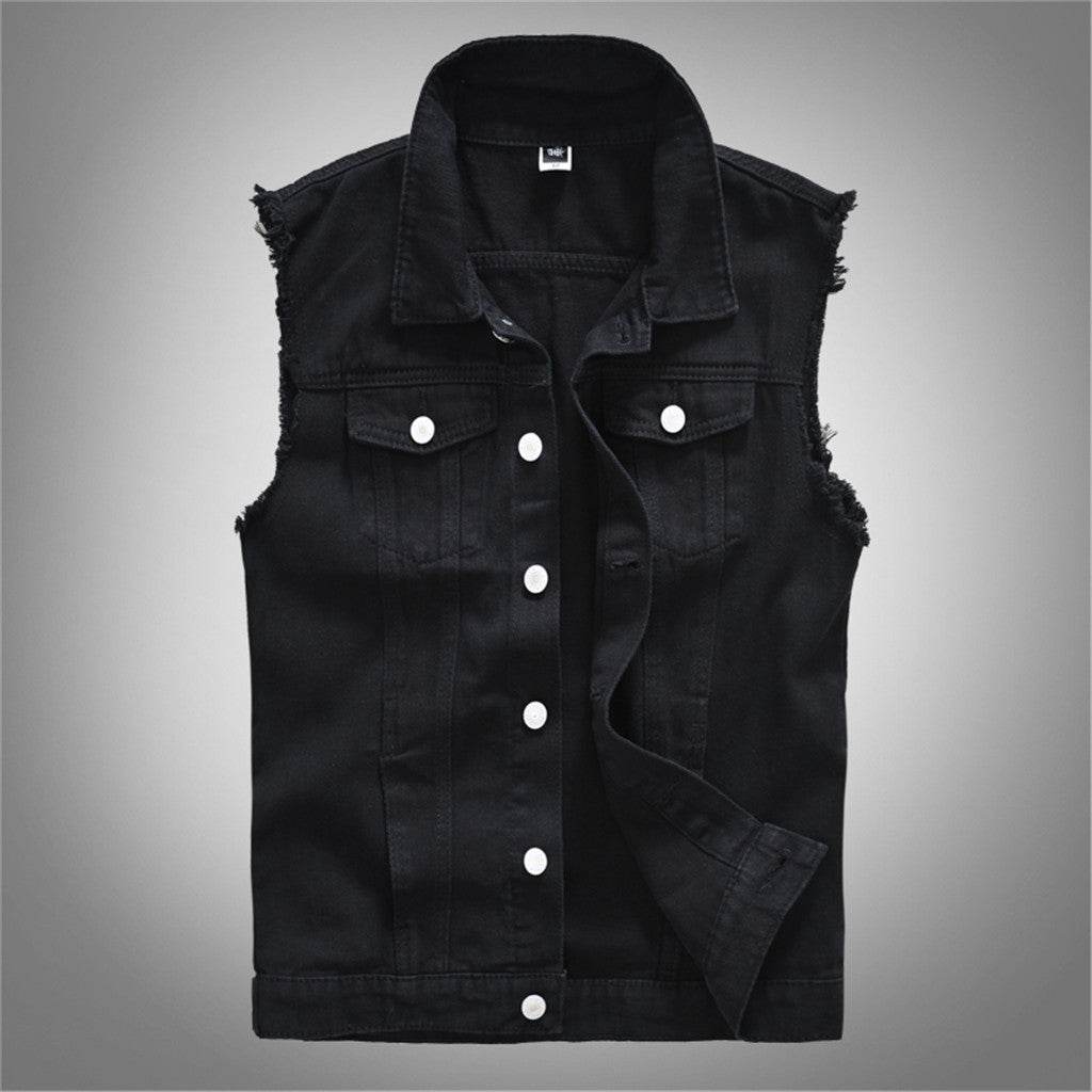 Men's New Fashion Sleeveless Denim Vest for Autumn Casual Wear - Estalios