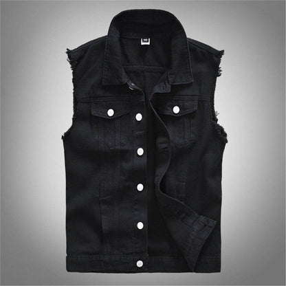 Men's New Fashion Sleeveless Denim Vest for Autumn Casual Wear - Estalios