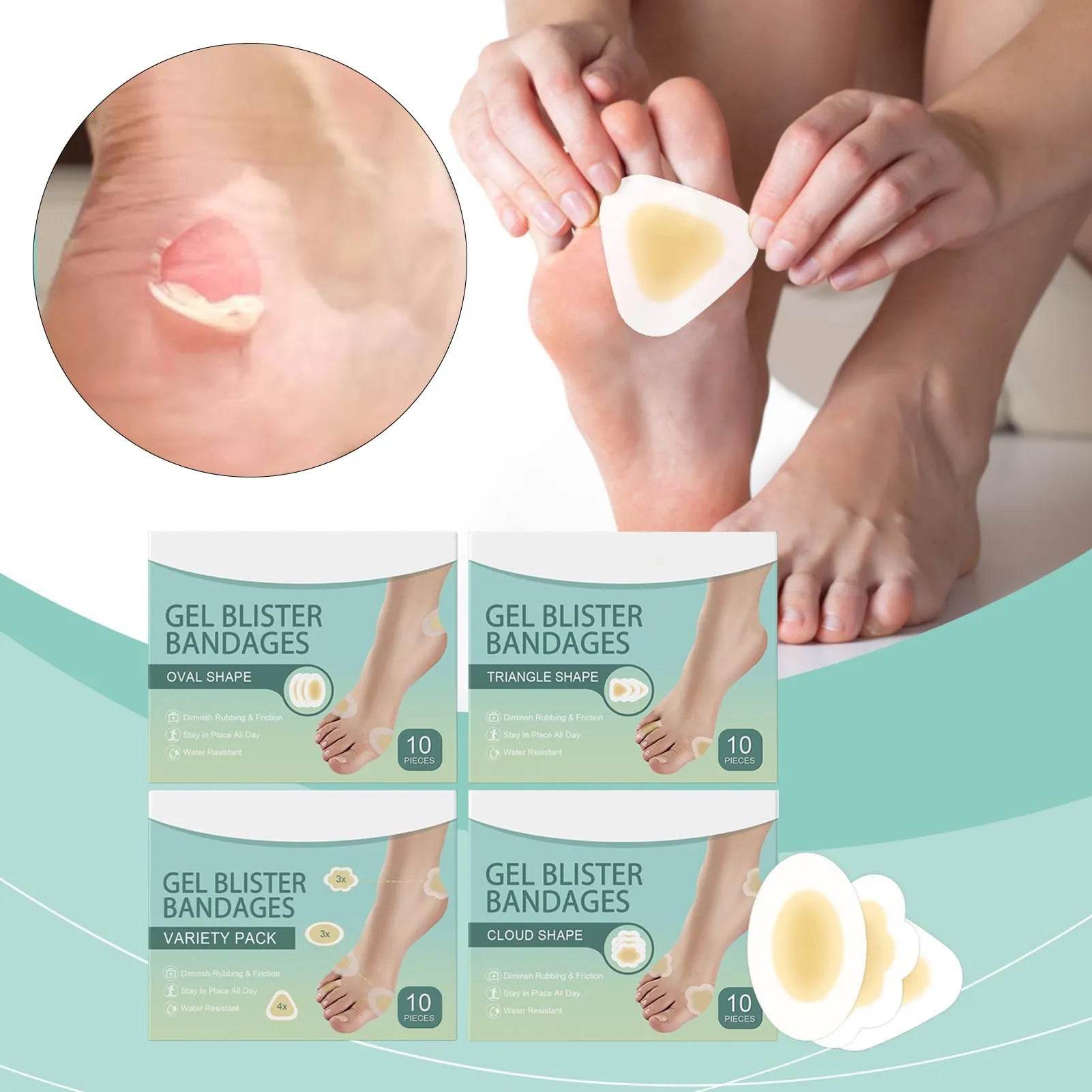 10pcs High Heels Gel Blister Bandages for Foot Protection - Estalios