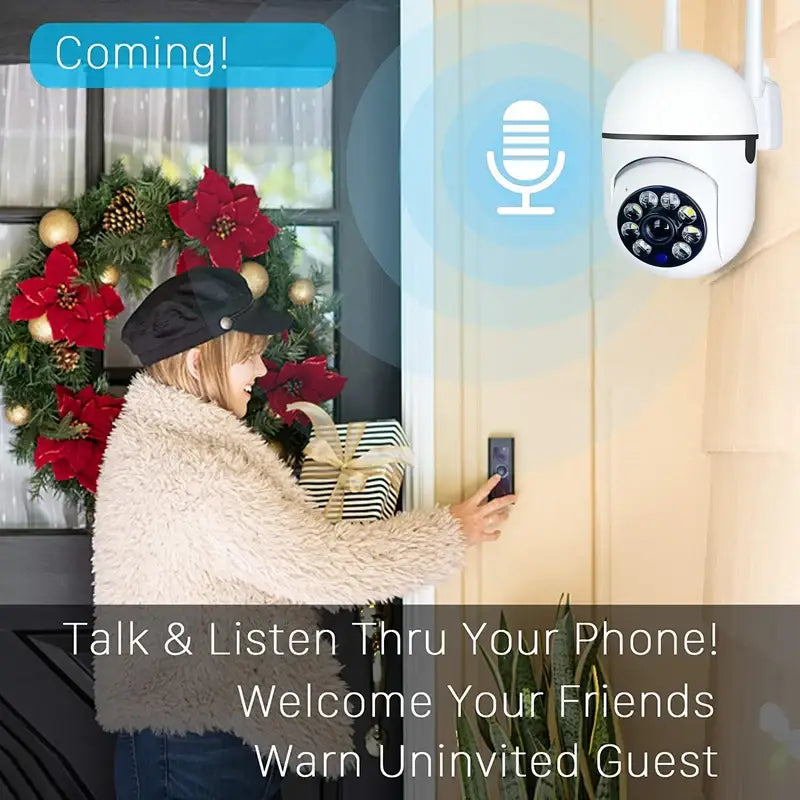 1080P Night Vision IP Camera WiFi Outdoor Motion Tracking 2-Way Audio Home Security Surveillance Camera support TF Card