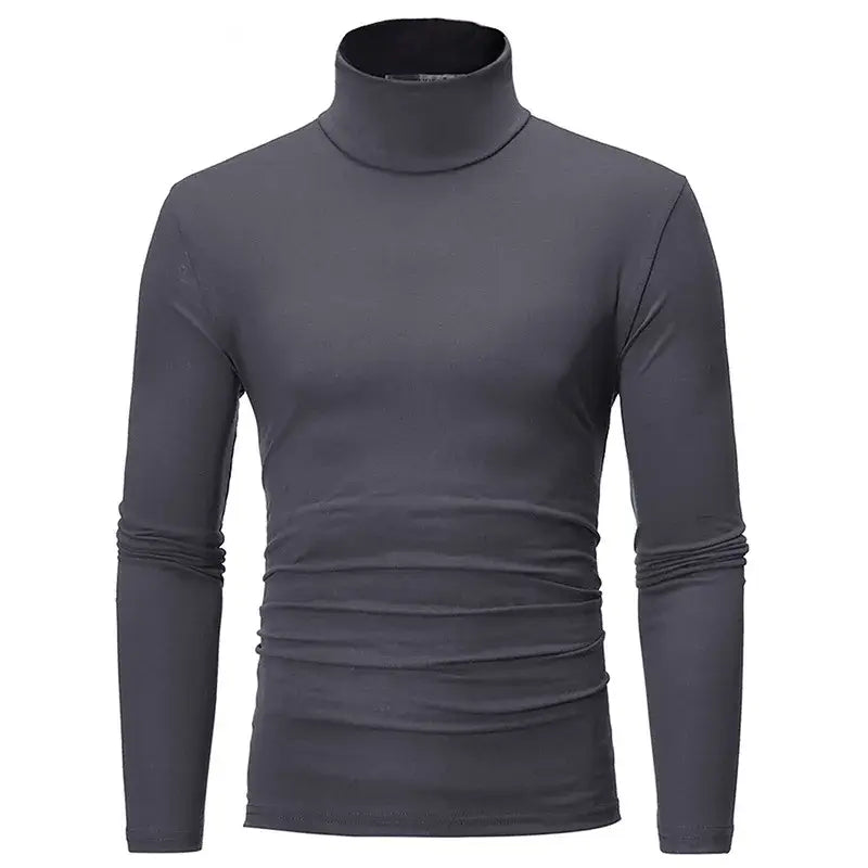 Slim Fit Royal Blue Autumn Winter Turtleneck