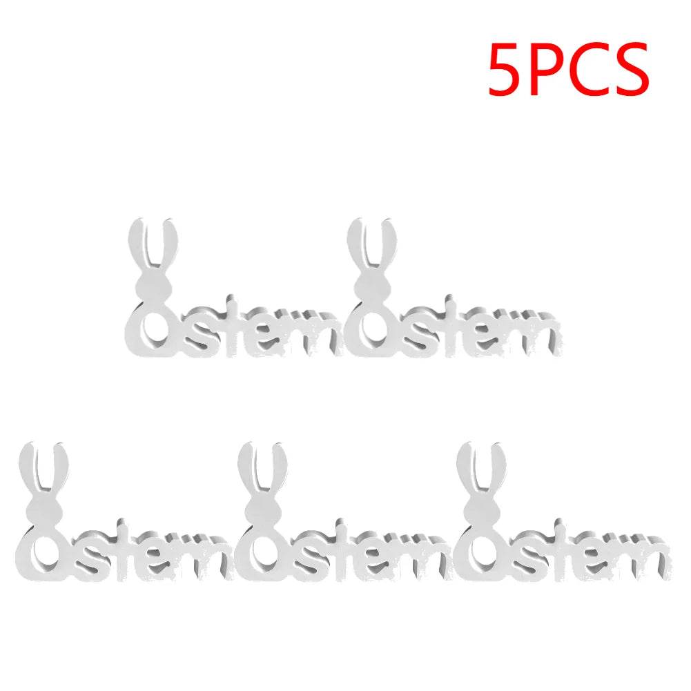 2-5PCS Easter Bunny Decoration Mold Reusable Silicone Bunny Mold Alphabet Silicone Mold for Concrete Gypsum Resin Casting - Estalios