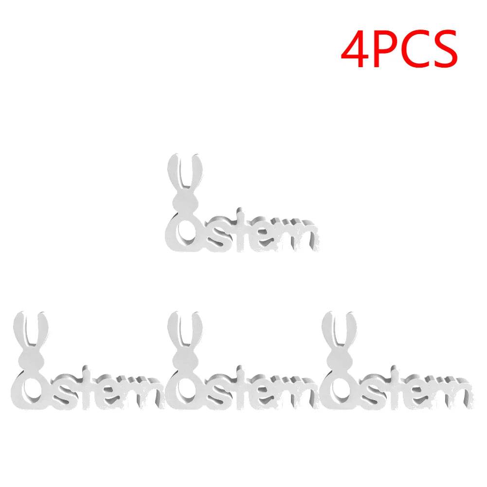 2-5PCS Easter Bunny Decoration Mold Reusable Silicone Bunny Mold Alphabet Silicone Mold for Concrete Gypsum Resin Casting - Estalios