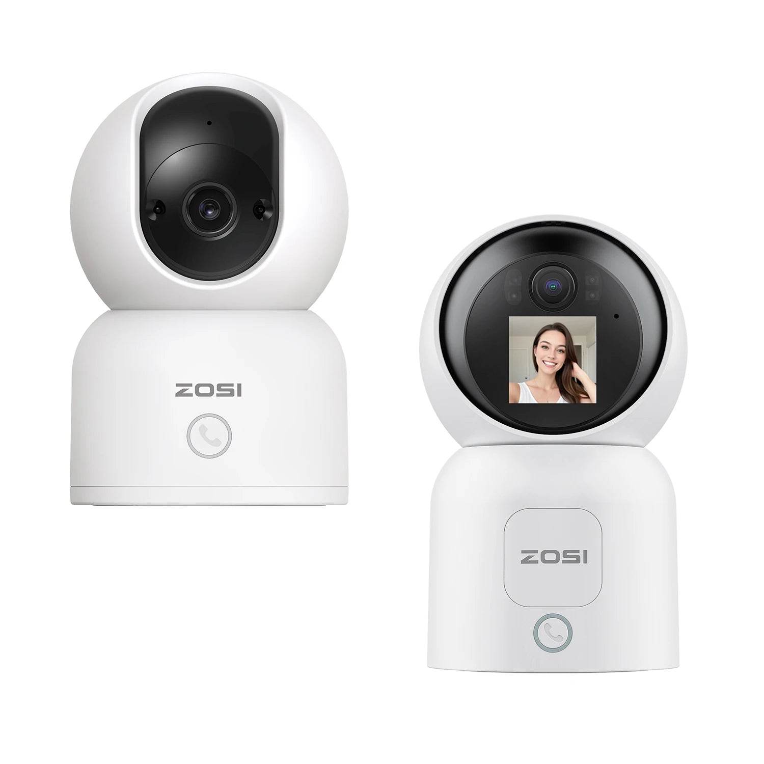ZOSI Smart Baby Cams WiFi PTZ Auto Tracking AI 360° Panoramic Indoor Video Surveillance - Estalios