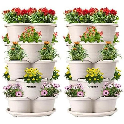 2-Pack 5 Tier Vertical Gardening Planter for Herbs and Flowers - Estalios
