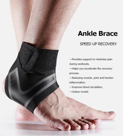 1 Pair Fitness Sports Ankle Brace Adjustable Compression Support - Estalios