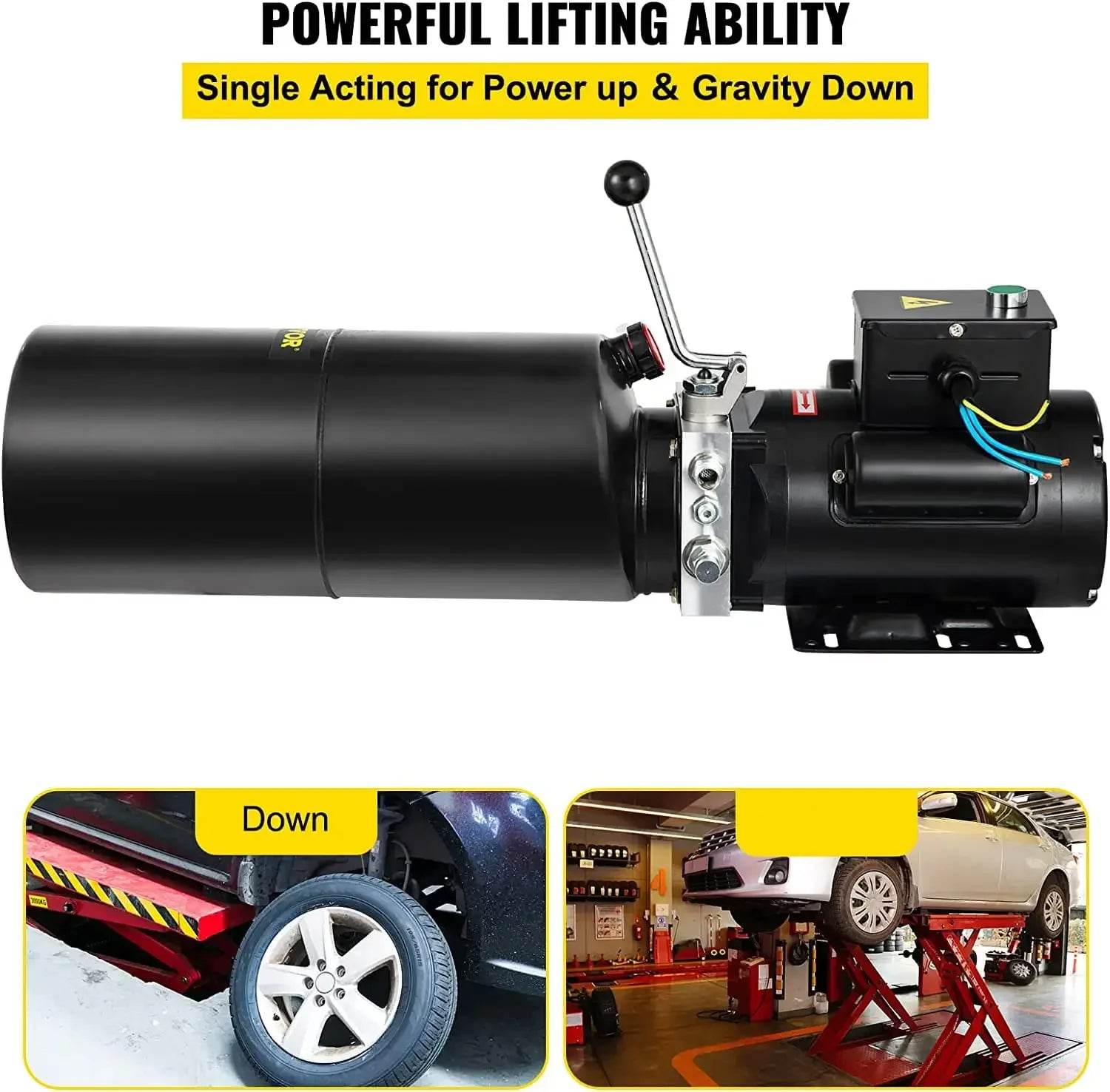 110V 2.64 Gallon Hydraulic Power Unit For Auto Lift Repair - Estalios
