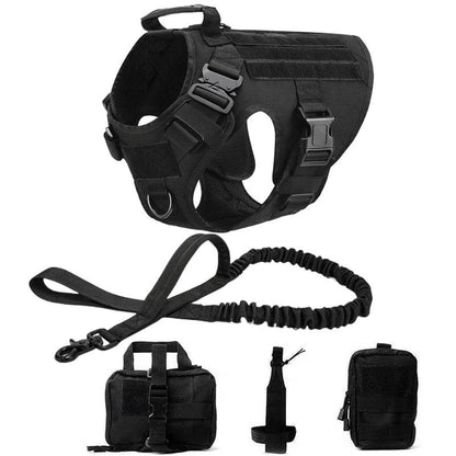 Tactical Military Dog Vest Harness and Leash Set for All Breeds - Estalios