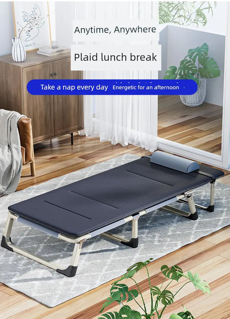 Comfortable Folding Bed with Adjustable Backrest for Adults During Office Lunch Breaks